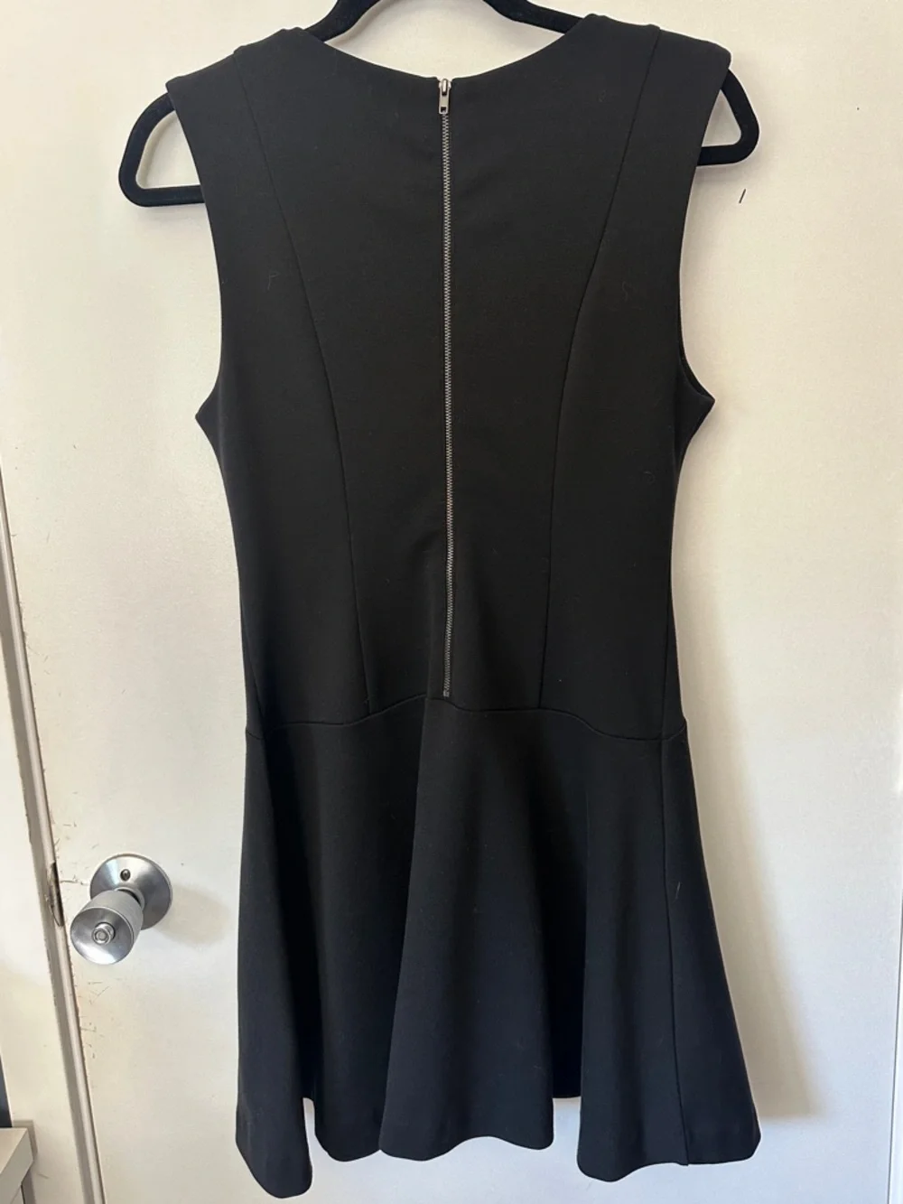 Free People Sleek Black Sleeveless Mini Fit and Flare Dress